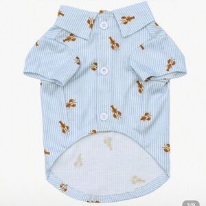 Striped Blue and Brown Dog Shirt